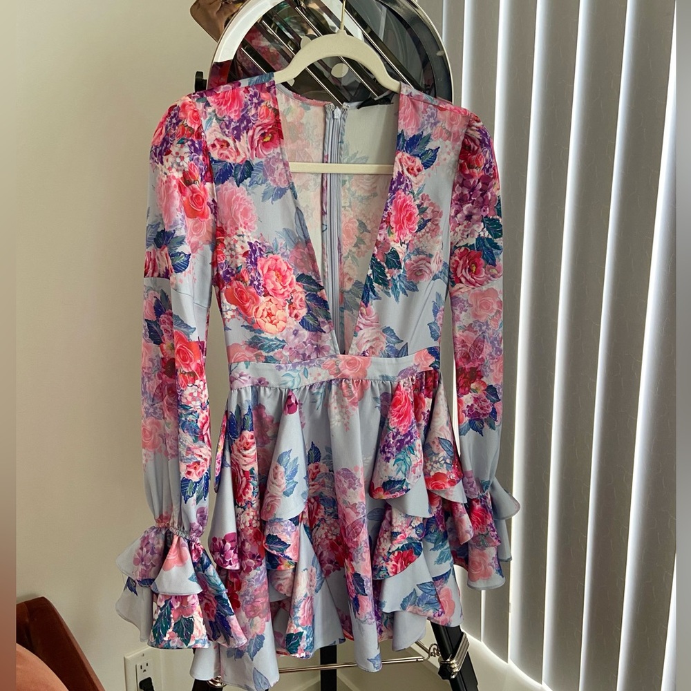 Michael Costello Pink and Blue Robe Intimates - Picture 5 of 13